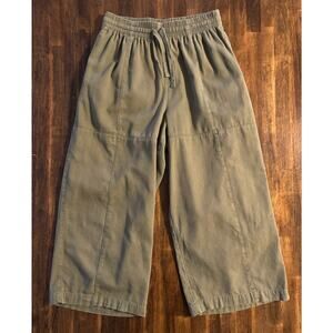 Lucy & Yak Women’s Small 27 x 22 Pants Wide Leg Crop Pull On Organic Cotton